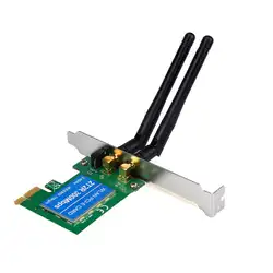 Хорошие продажи Беспроводной (Wi-Fi) карты pci-e Экспресс Беспроводной Wi-Fi 300 м сети LAN Card адаптер 802.11b/G/N 2 Телевизионные антенны 26 апреля