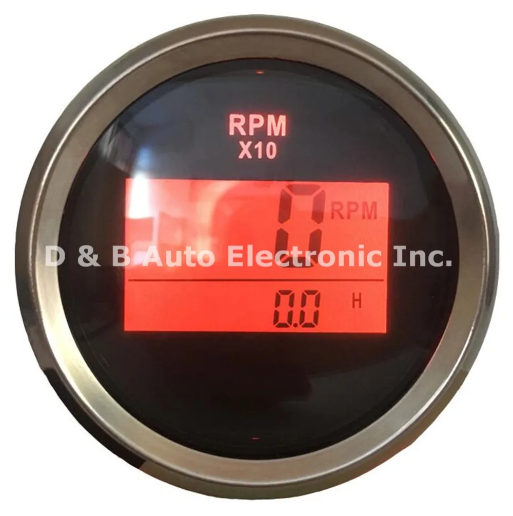 1pc Digital Tachometers 52mm 0 9900 LCD Revolution Meters for Auto Boat