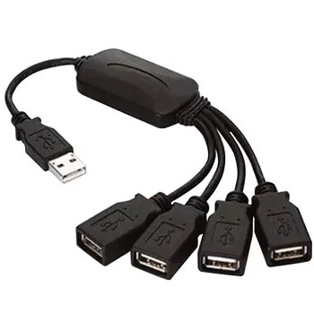 

4 Port USB Cable Hub Expansion Splitter Adapter Micro USB Power Charging HUB Cable For Smartphone Table