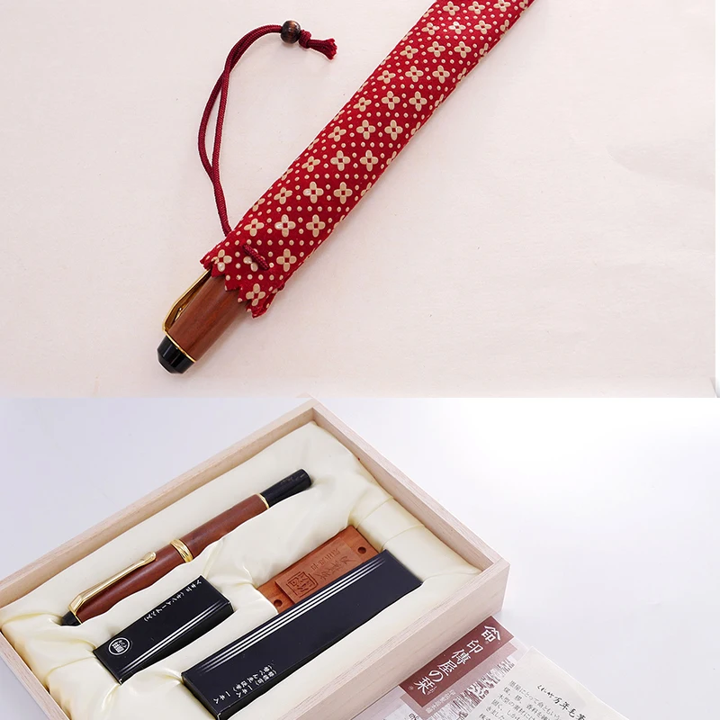 Kuretake деревянный с ручной резьбой penhoulder шерсть ласки Бурш каллиграфия ручка клен или олень узор