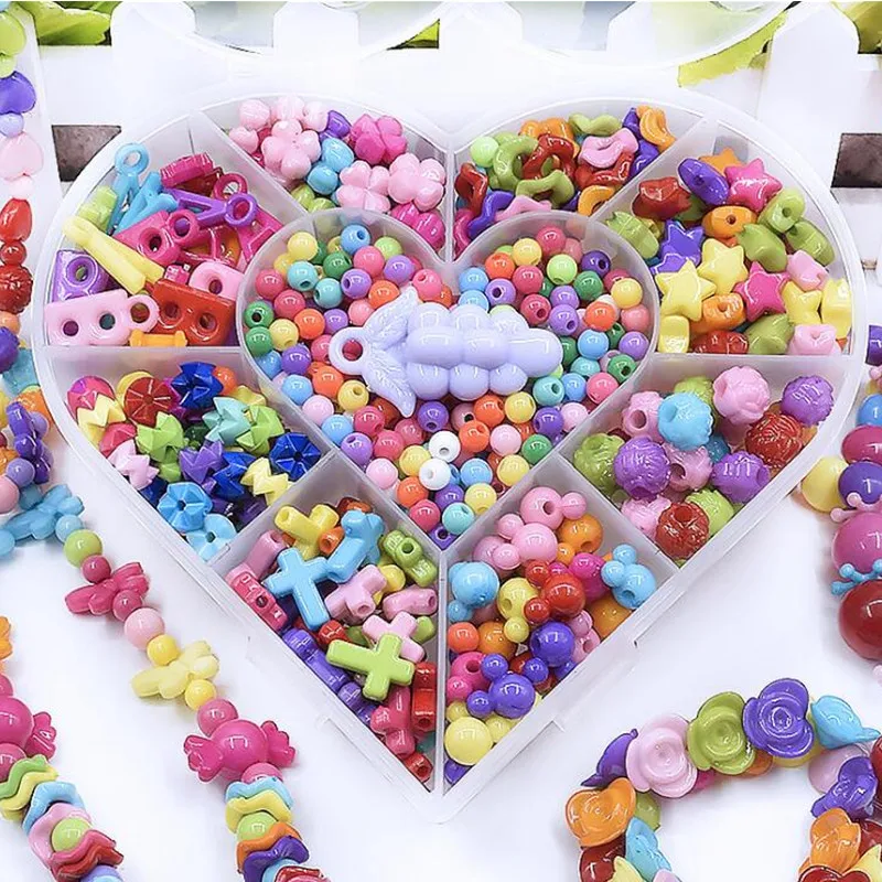 Girl Beads DIY Toys For Children String Beads Make Up Puzzle Toys