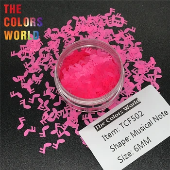 

TCT-213 Single Musical Note Shape Neon Bright Matte Colors 6MM Solvent Resistant Nail Glitter Nail Art Decoration Handwork DIY