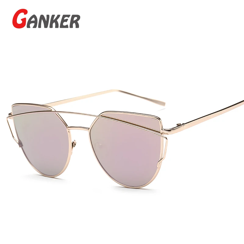 2016 New GANKER Fashion Women font b Sunglasses b font Metal Frame Multi Color Sun Glasses