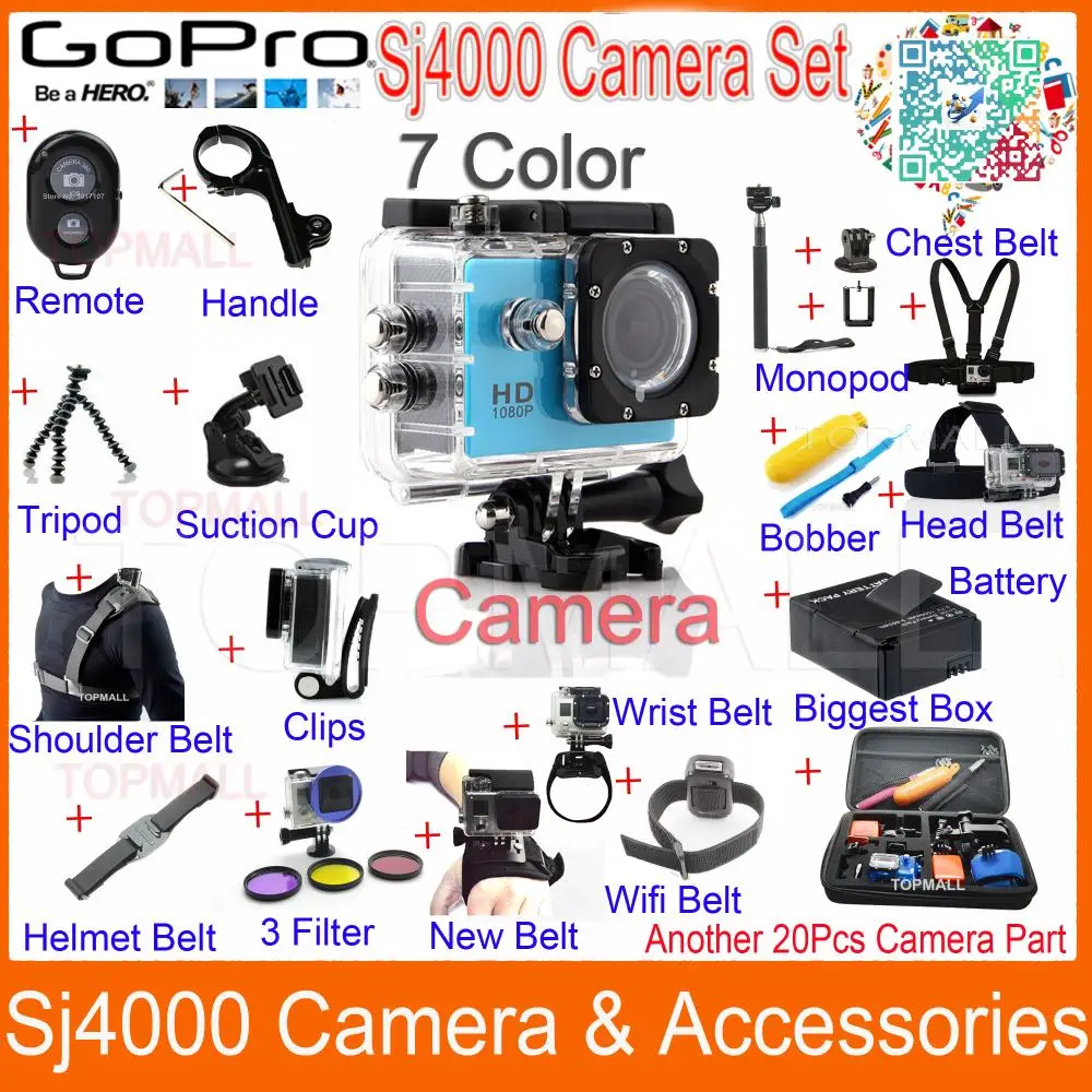 3d frame /& Tripod Mount para GoPro go pro HD Hero 3 Black accesorios adaptador de trípode