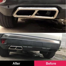 

for Peugeot 3008 GT 5008 GT 17-182018 Car Accessories Exterior Auto Rear Exhaust Pipes Tips Muffler Decoration Cover Trim 2pcs