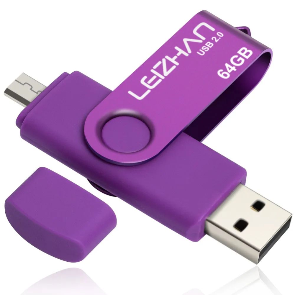 LEIZHAN телефон Memory Stick для Android USB флеш-накопитель 128 Гб 64 ГБ 32 ГБ 16 ГБ 8 ГБ 4 ГБ Флешка usb 2,0 флеш-накопитель, OTG USB накопитель