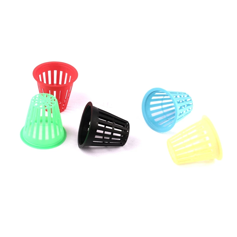 Dia. 47mm Hydroponic Pots Soilless Culture Plastic Seedling Mesh Net Pot Greenhouse Organic Vegetable Nursery Pots 15pcs plant net cup
