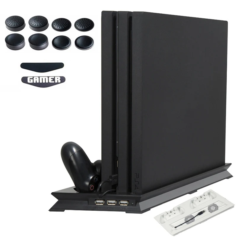 PS4 PRO radiator podstawa wentylator pionowy stojak do ładowarki podwójny  kontroler stacja do ładowania dla Playstation 4 PS 4 akcesoria PRO _ -  AliExpress Mobile