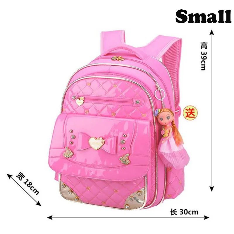 Горячая Распродажа Водонепроницаемый Школьный рюкзак для девочек из искусственной кожи высокого качества рюкзак с бабочкой школьный подростковый портфель крутой рюкзак - Цвет: pink