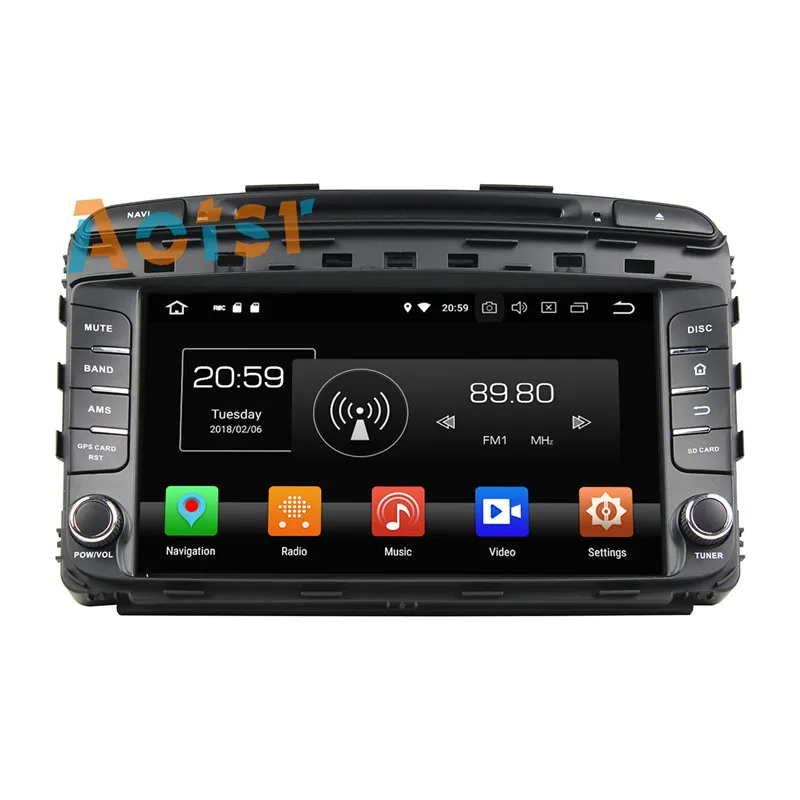 Sale IPS Screen Android 8.0 Car dvd multimedia player head unit for Kia SORENTO 2015 GPS Navigation radio autostereo 4+32G Octa Core 7