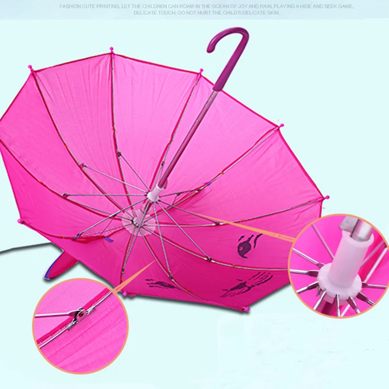 YADA Baby Girls DIY Toys Doll Animal Umbrella Handmade Outdoor Gift Toys Kids Lovely Children Design Cartoon Hat Umbrella YD031