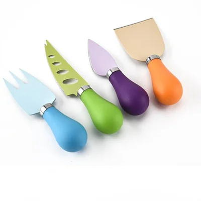 1 набор из нержавеющей стали наборы ножей для сыра pp ручка вилка нож для масла многоцветный сыра резак КУХНЯ приспособления для готовки - Цвет: 1