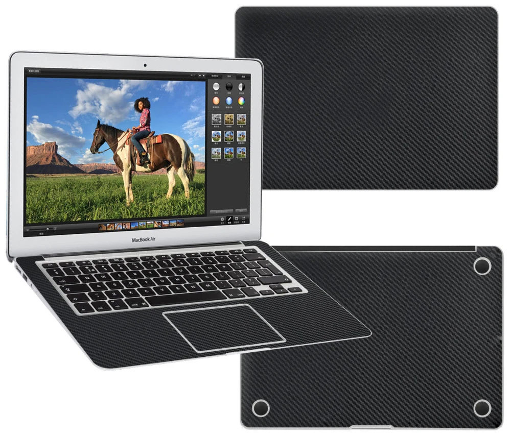 Carbon Fiber Sticker for apple Macbook Air 11 13 Pro 13 15 Case Full