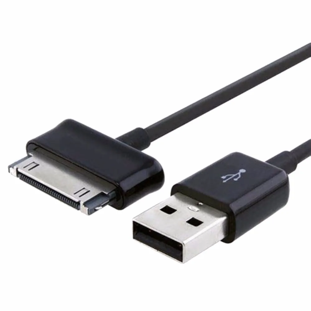 1 м USB Зарядное устройство Дата-кабель для зарядки шнур 1 м черный для samsung galaxy P1000 P3100 P3110 P5100 P5110 P6800 P7300 планшет