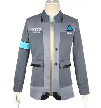 

Game Detroit: Become Human Connor Cosplay Costume RK800 Agent Suit Halloween Carnival Uniforms Men's Formal Coat Tie Custom