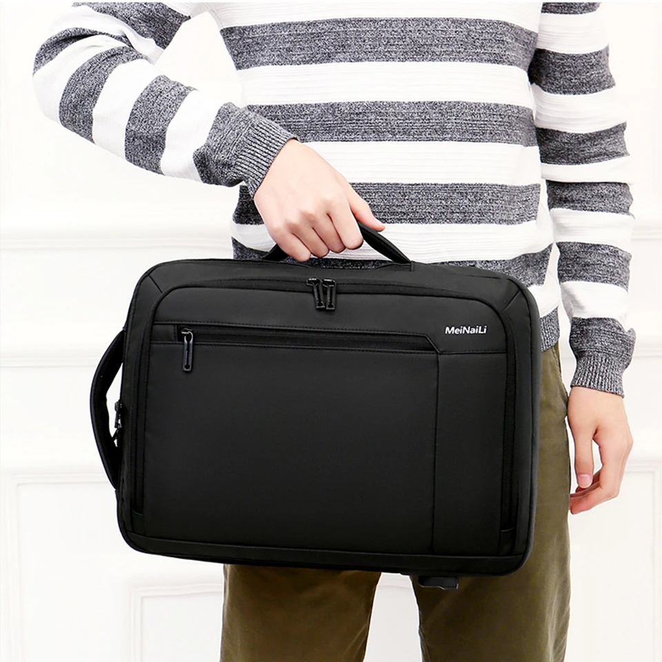 

Business Men Handbags 15.6inch Laptop Bag USB Office Messenger Handbag Large Capacity Travel Luggage Hand Bags Manager Storage