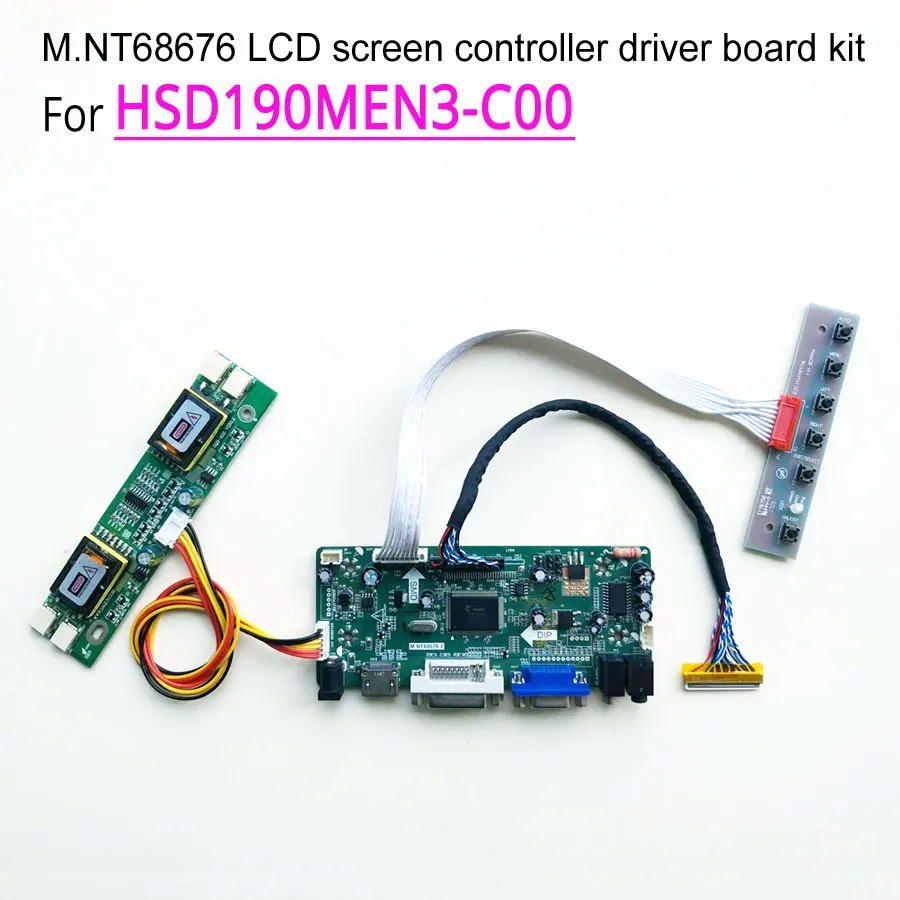 

For HSD190MEN3-C00 computer LCD monitor 60Hz LVDS 19" 30-pin 1280*1024 CCFL 4-lamp M.NT68676 display controller driver board kit