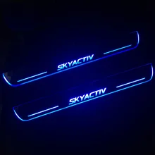 SNCN светодиодный автомобильный Накладка на порог, тропинка, движущаяся, приветственный светильник для Mazda Skyactiv,,,, водонепроницаемый