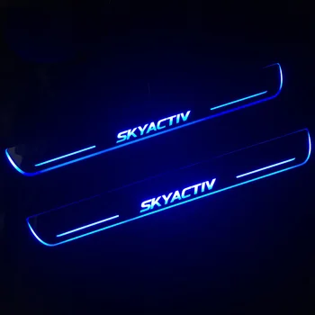 

SNCN LED Car Scuff Plate Trim Pedal Door Sill Pathway Moving Welcome Light For Mazda Skyactiv 2015 2016 2017 2018 Waterproof