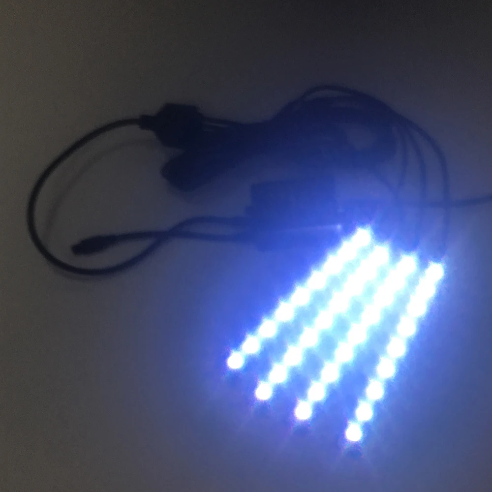 4pcs 8Color 9LED 5050 Auto Car Atmosphere Light Car Floor Foot
