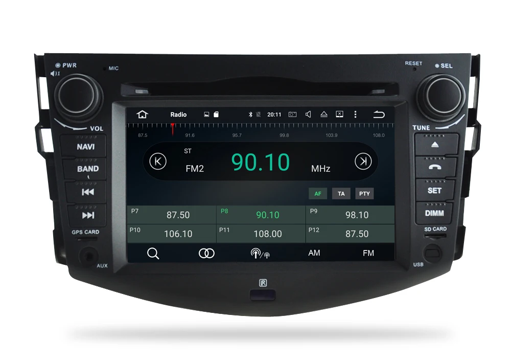 Android 8.0 Car DVD Stereo Multimedia Headunit For Toyota RAV4 2008 To 2011 Auto PC Radio GPS Navigation Video Audio Car Stereo (6)