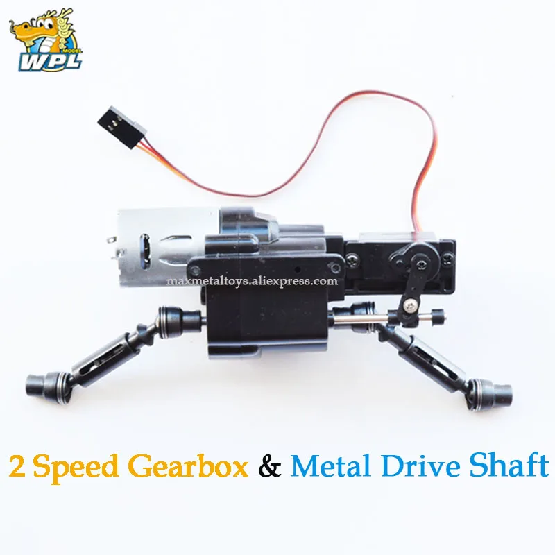 Tanie WPL Upgrade WPL skrzynia biegów akcesoria część zamienna oryginalny WPL OP montaż 2 prędkość transmisji B14B16 B24 C14 C24 dostępny 4*4 6*6