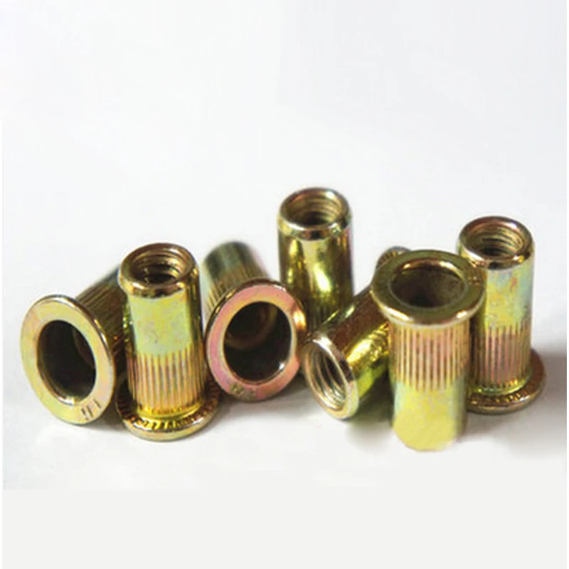 5/16 18 Flat Head Threaded Rivets Zinc Plated Steel Rivet Nut Rivnut