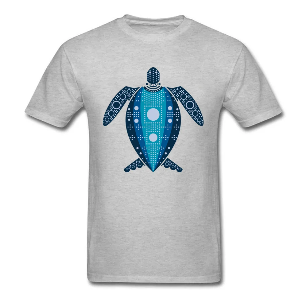 Normal Leatherback Sea Turtle Round Collar Top T-shirts Summer/Autumn Tops & Tees for Men Hot Sale 100% Cotton T Shirt Leatherback Sea Turtle grey