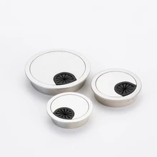 Пластик стол прокладка кабеля Шнур Крышка отверстия для Офис 50/60/80 мм компьютер люверс стол отводом кабеля Порты и разъёмы плавающая коробка-фунтов лёгкий нейлоновый трос