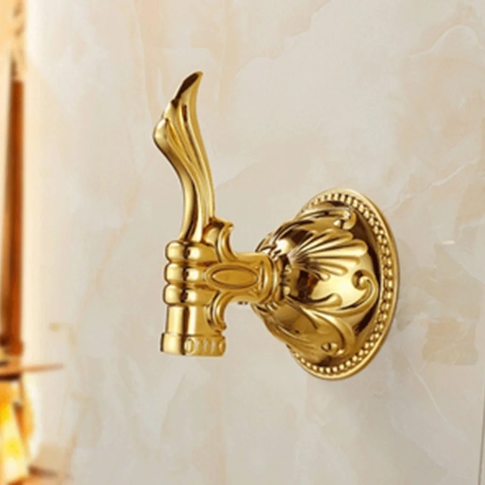 Antique Gold Leaf Design Robe Hook Antique Gold Coat Hooks Polish
