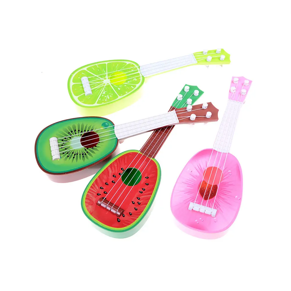 Новейшие 4 стиля для детей, креативные милые мини-гитары для обучения фруктам, можно играть в игрушечный музыкальный инструмент, Детские