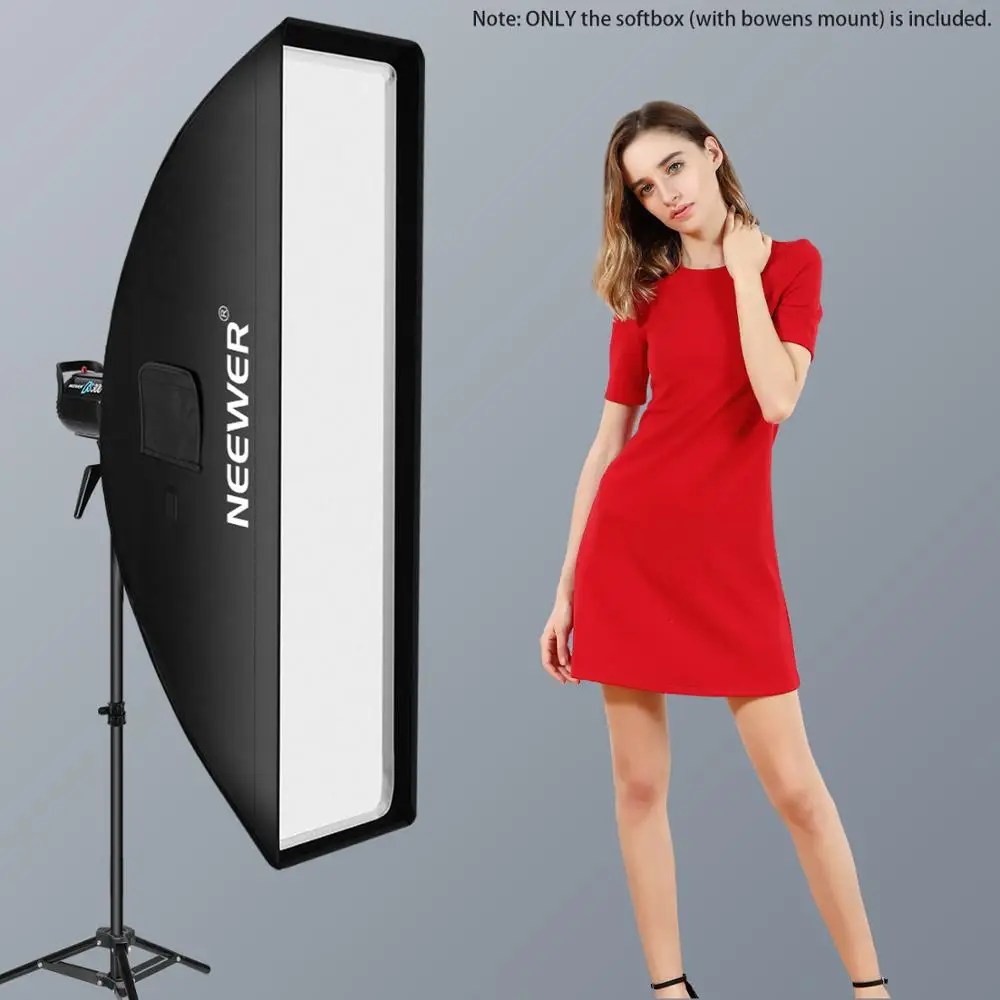 Neewer 14x63 дюйма/35x160 см сотовый софтбокс с решеткой креплением Bowens для Speedlite Studio Flash