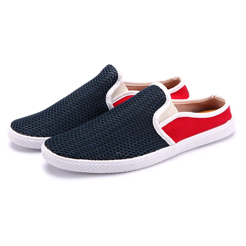 Men Slipers Summer Half Slippers Men Shoes Mesh Beach Sandals Causal ...