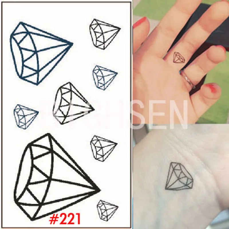 Temporary Diamond Tattoos For Women Body Stickers Arm Tattoo Paste