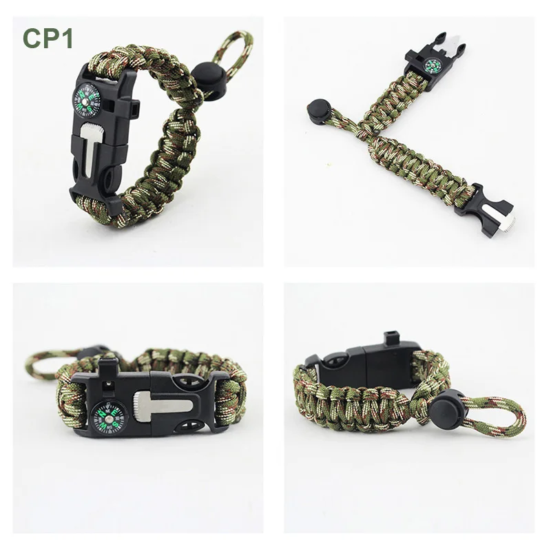 سوار النجاة في الهواء الطلق التخييم Paracord المظلة الحبل البقاء الإسعافات الأولية سوار حبل مع البوصلة صافرة سوار النجاة في الهواء الطلق التخييم Paracord المظلة الحبل البقاء الإسعافات الأولية سوار حبل مع البوصلة صافرة