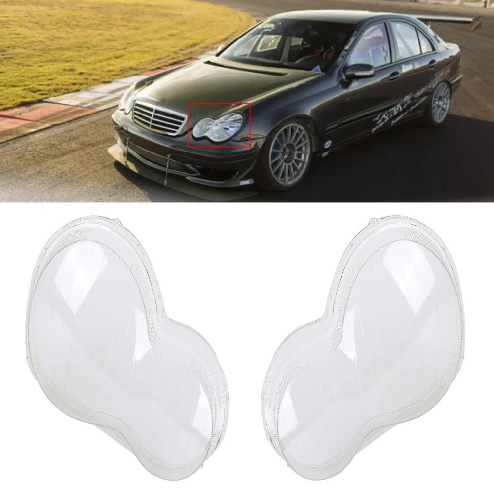 New Headlight Glass lampshade Headlight Lens Shell Cover For Mercedes Benz W203 C-Class 2000-2004 Car Accessories