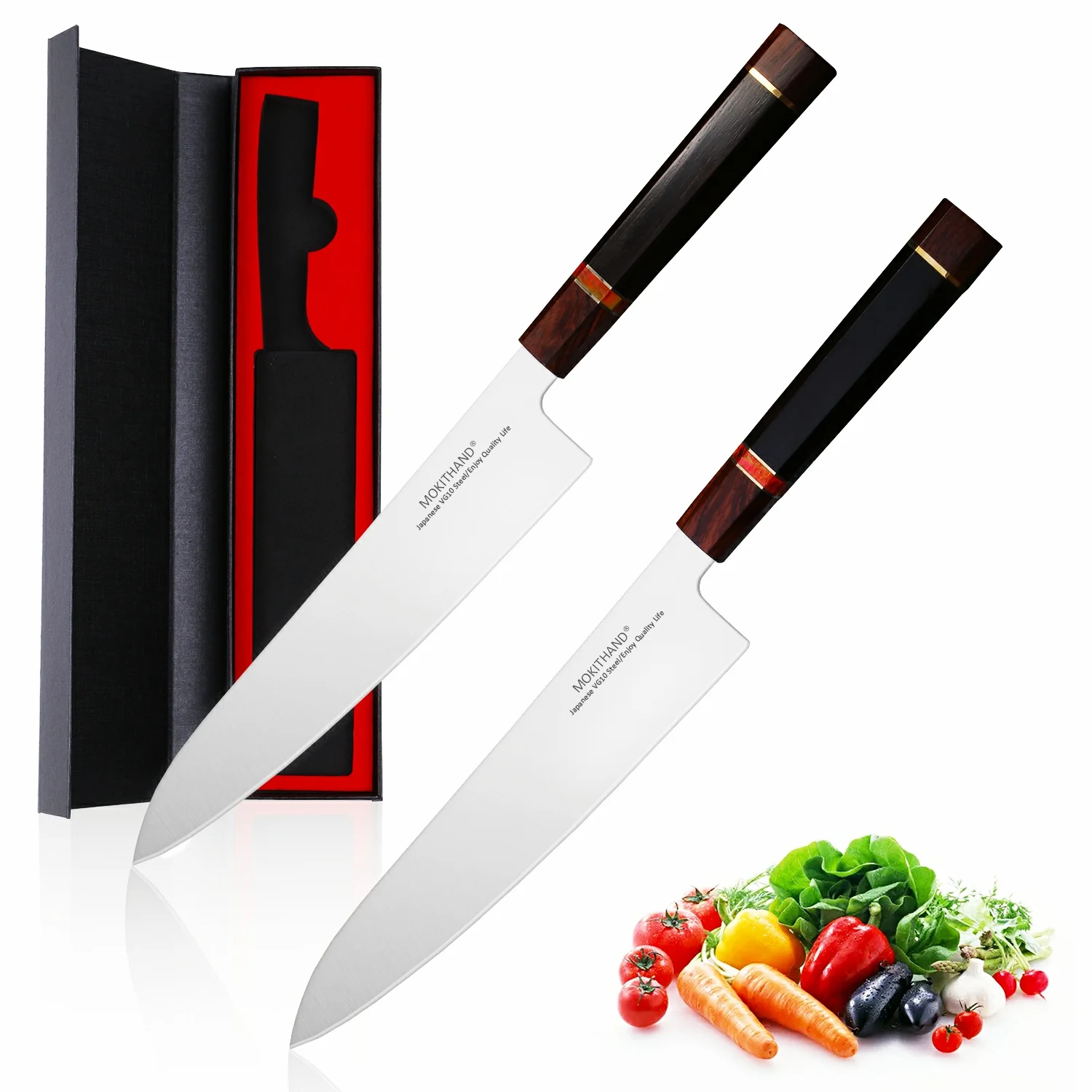9 Inch Japanese Chef Knives VG10 Blade Kitchen Knife High Carbon