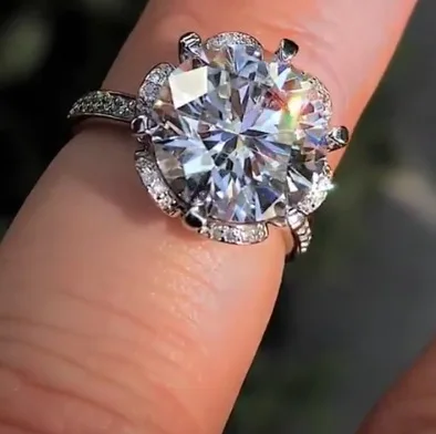 Роскошное женское кольцо с кристаллами и цирконием, милое простое кольцо на палец из серебра 925 пробы, обручальное кольцо, кольца для помолвки для женщин