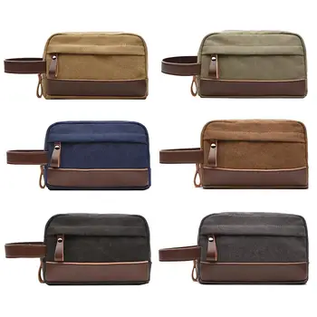 

Men Travel Cosmetic Makeup Storage Canvas Toiletry Bag Shaving Dopp Kit Multifunction Makeup Pouch Toiletry Case