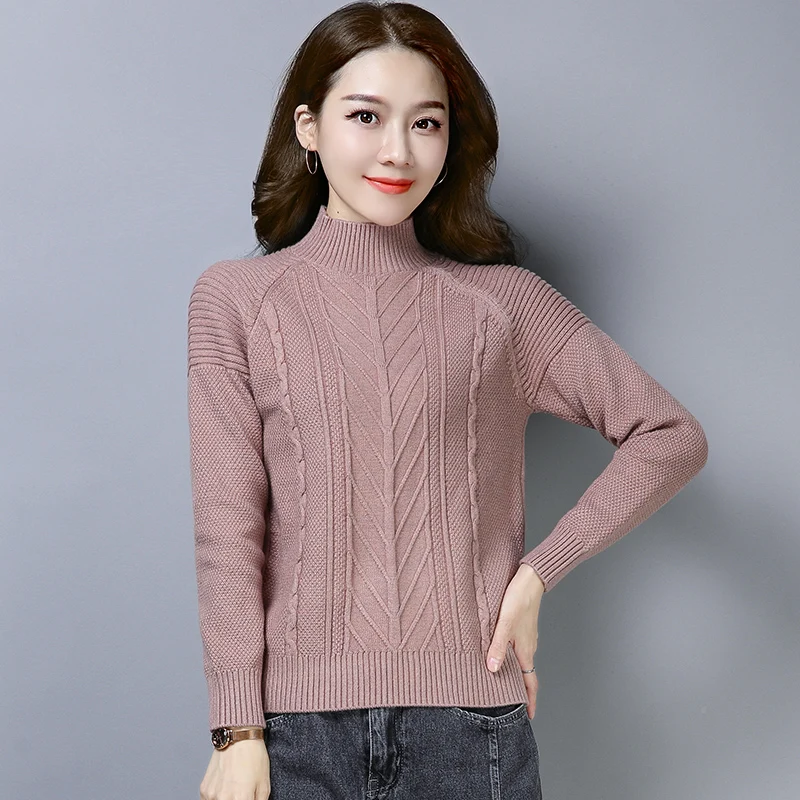 Best Price 5 Color Brand Women's Short Sweater 2019 Autumn Winter New Simple Solid Color Thick Knit Sweater Casual Wild Bottoming Pullovers Best Price 5 Color Brand Women's Short Sweater 2019 Autumn Winter New Simple Solid Color Thick Knit Sweater Casual Wild Bottoming Pullovers