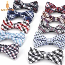 Фирменная Новинка Стиль плед Дети бабочкой Хлопок Дети Bowties Детские Классические Собака Кошка Полосатый проверьте Бабочка Детский галстук-бабочка