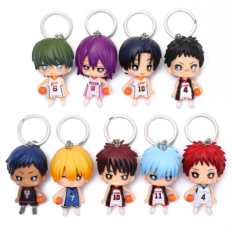 

Kuroko's Basketball Kuroko no Basuke Mini PVC Figure Toys with Keychain 9pcs/set KBFG012
