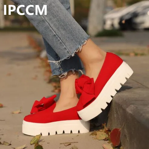 IPCCM/Женская обувь на толстой мягкой подошве модная весенняя женская плоской