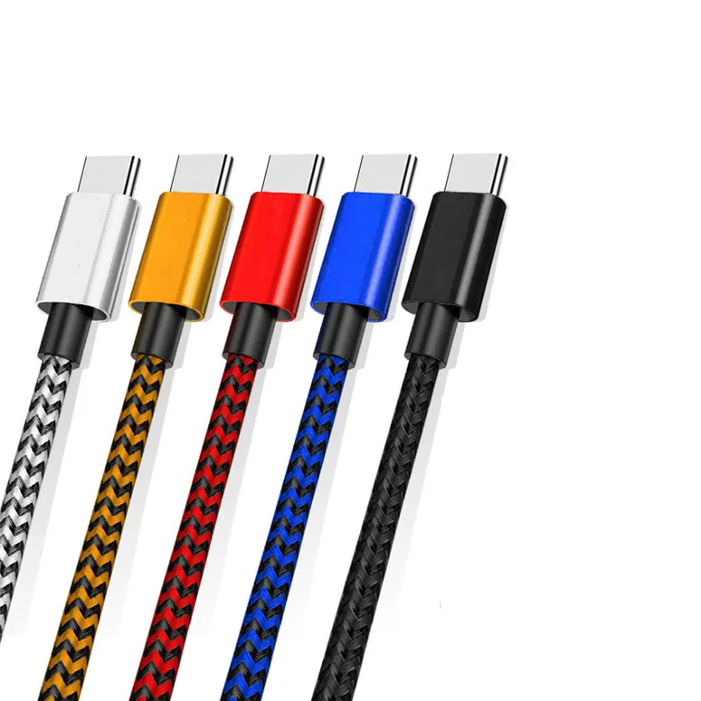 

USB Type C USB-C Charging Cable For huawei p20/lite honor 9 samsung s8 s9 note 9 Type-C cell phone Charger Cabel nylon braided