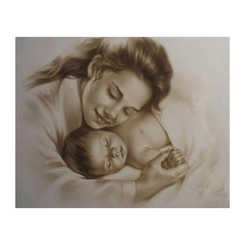 Mother Baby Needlework Diamond Embroidery Home Decor Diamond Mosaic Pattern Full 5D DIY Diamond Painting