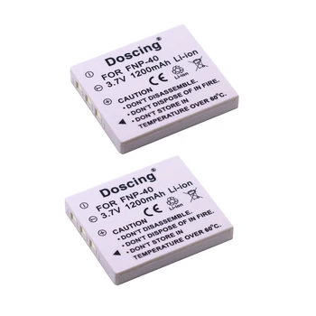 

2Pcs 1200mAh Camera Battery for Fujifilm NP-40N NP-40 NP 40 NP40 for BENQ DLI-102 PENTAX D-LI8 D-Li85 SLB-0737 KODAK KLIC-7005