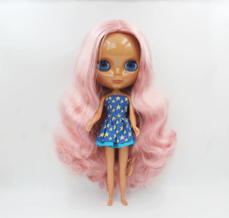 

Free Shipping big discount RBL-549 DIY Nude Blyth doll birthday gift for girl 4colour big eye doll with beautiful Hair cute toy