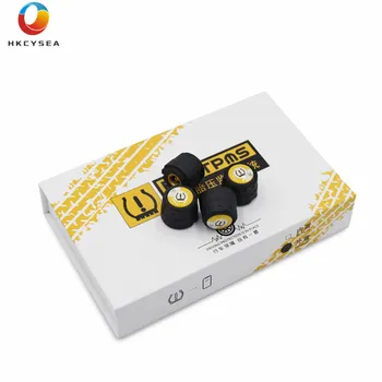 

HKCYSEA V11B Tire Pressure Alarm Monitor System Bluetooth TPMS Tester 4 pcs External Sensors for Most Cars Support Android IOS