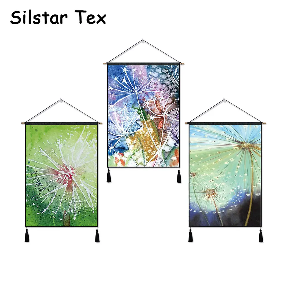 Silstar Tex Одуванчик Ситца Лен гобелен 65x45 см с Ленточки стены баннер Craft Офис