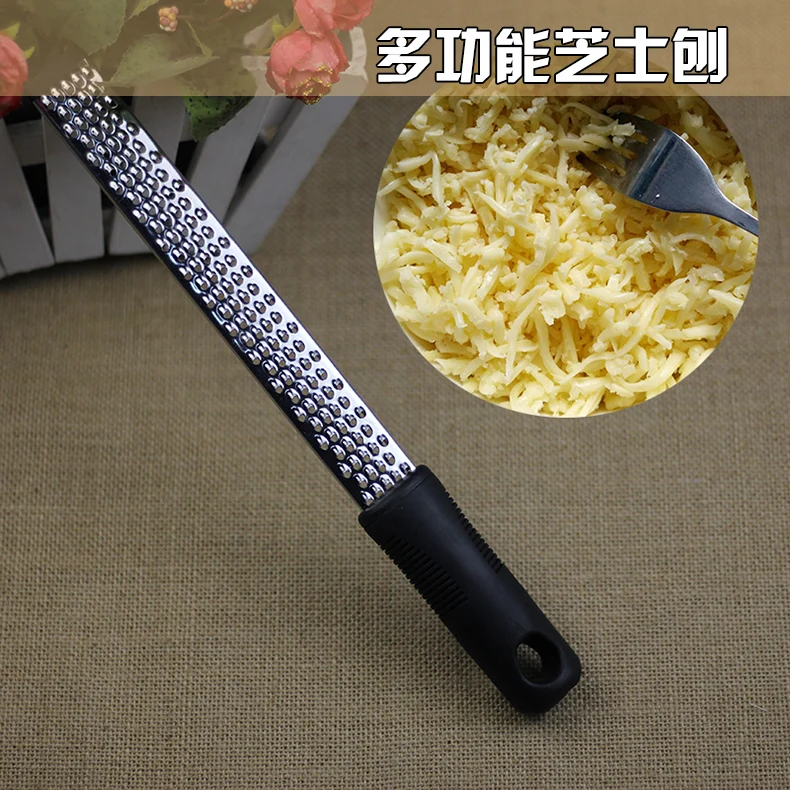 

1Pc 304mm Long Multifunctional Stainless Steel Mini Cheese Grater Lemon Cheese Citrus Zester Tool Non-Slip Handle Sturdy Blade